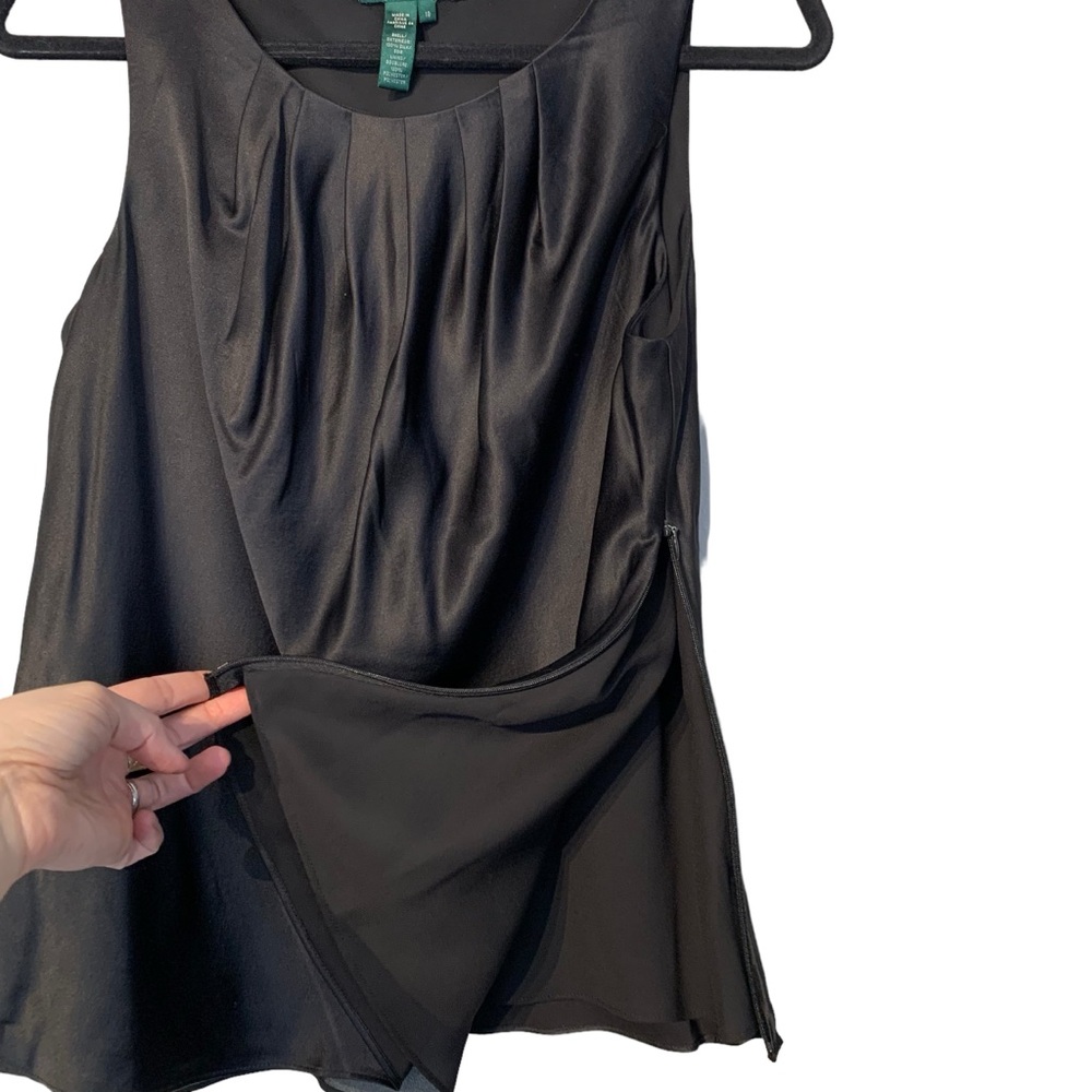 LAUREN RALPH LAUREN | 100% Silk Sleeveless Blouse - Picture 3 of 9